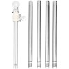 Sectional metal flag stick up to 180 cm with decorative top and anti-twisting mechanism of the flag