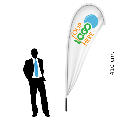 Beach flag Drop type size L - 110/287 cm. Beach flag Drop type size L - 110/287 cm.