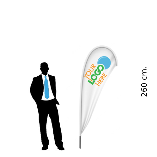 Beach flag Drop type size S - 75/165 cm. Beach flag Drop type size S - 75/165 cm.
