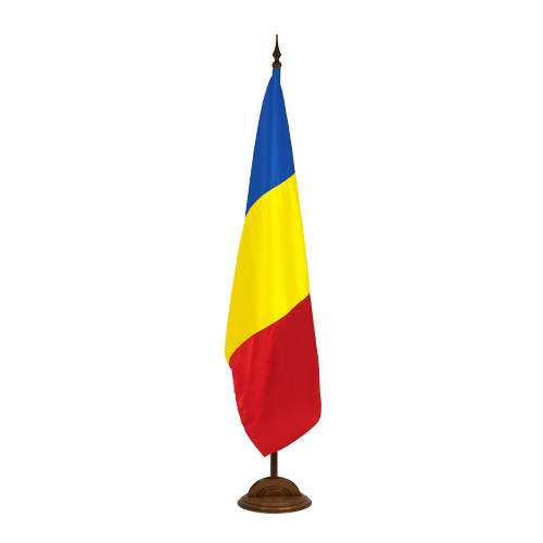 Interior wooden flag stand for one flag - 220 cm.