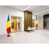 Interior wooden flag stand for one flag - 220 cm.