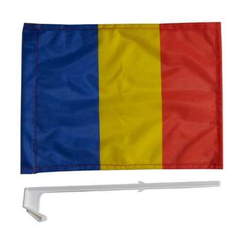 Flag of Romania 30/45 cm with car glass holder