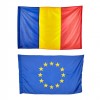 Flags of Romania and EU 90/135 см. for outdoor use
