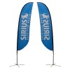 Beach flag Feather type size L - 70/340 cm. Beach flag Feather type size L - 70/340 cm.