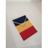 Vertical flag of Romania 10/14 cm. with rope and vacuum