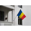 Outdoor Romania flag kit - flag holder, flag stick and an outdoor flag of Romania 90/135 cm.