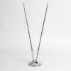 Chrome desk flag stand with two flags 15/21 cm.