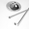 Chrome desk flag stand with two flags 15/21 cm.