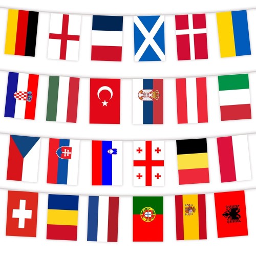 Bunting garland, 24 flags on the garland