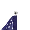 Luxury chrome desk flag stand with two flags 15/21 cm.