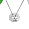 Luxury chrome desk flag stand with two flags 15/21 cm.