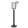 Black frame for tape queuing barrier post