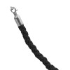 Braided velvet barrier post rope with chrome ends
