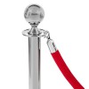Silver post & rope barrier kit