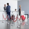 Silver post & rope barrier kit