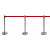 Silver queuing barrier post