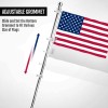 Sectional metal flag stick up to 180 cm with decorative top and anti-twisting mechanism of the flag
