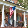 Stainless steel wall flag holder with two positions