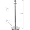 Pair of two silver barrier post & one red rope