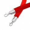 Pair of two silver barrier post & one red rope