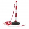 Round water base for PVC queuing barrier post