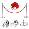 Silver post & rope barrier kit